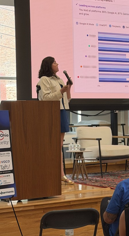 Laura presenting at Cincy AI Week